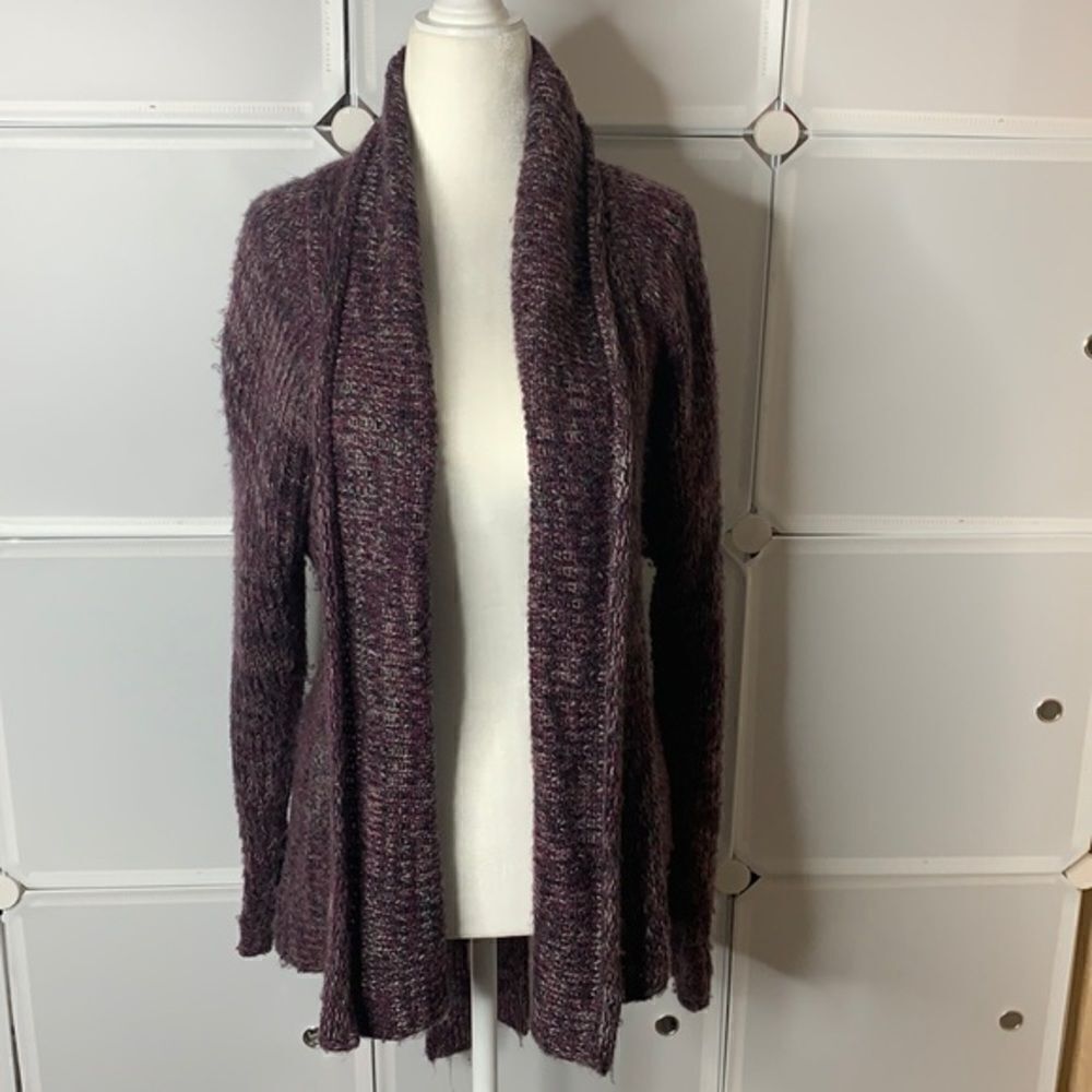 FYLO Fuzzy Open Front Belted Cardigan Size Small